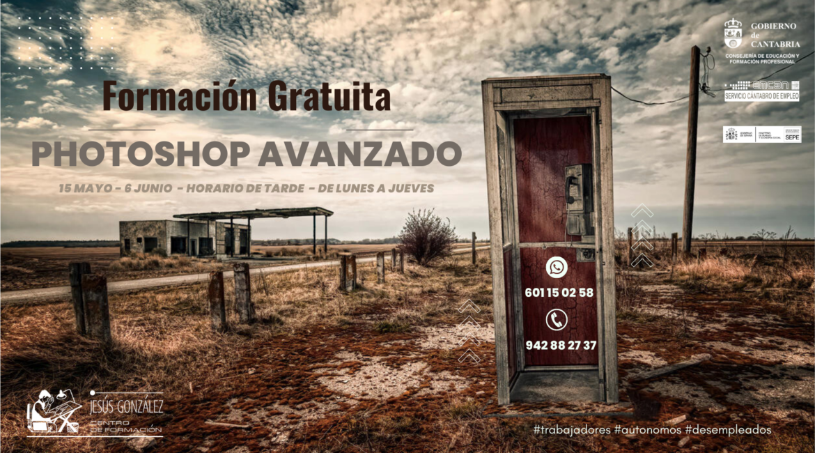 Photoshop Avanzado. 15 Mayo 2023, Formación Gratuita Emcan.